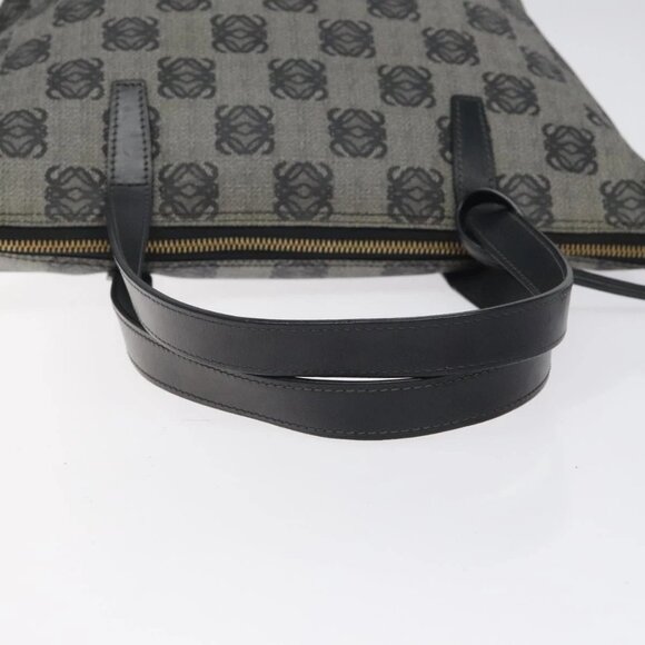 LOEWE Anagram Tote Bag PVC Black Gold Auth 122138 - Picture 8 of 16